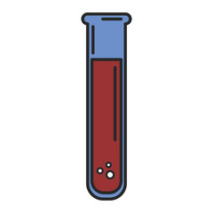tube test with blood vector illustration design