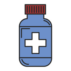 bottle drugs isolated icon vector illustration design