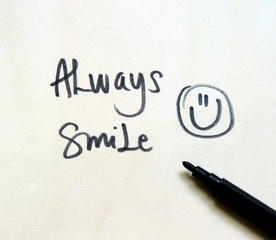 always smile text 