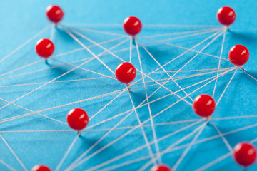 Network with pins