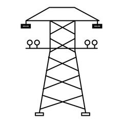 energy tower isolated icon vector illustration design