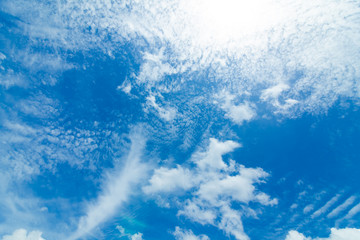 blue sky and cloud beautiful vivid in nature background.