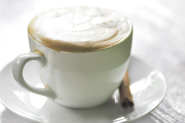 hot latte or hot cappuccino