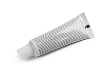 Dental toothpaste isolated on white background