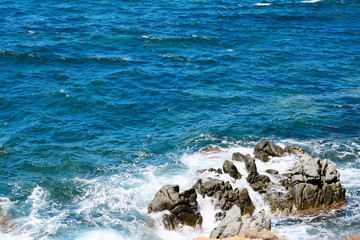 Blue sea and rocks in Sardinia