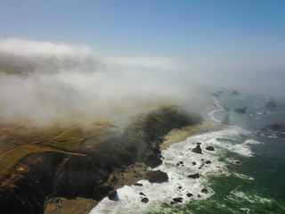 Fog Rolls Across Northern California Coast