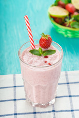 healthy berry smoothie in glass