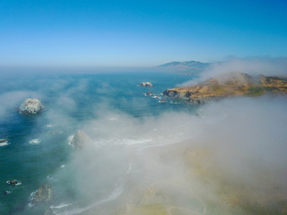 Northern California Coastline and Fog
