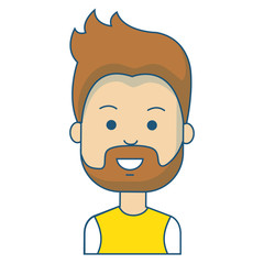 young man model avatar character vector illustration design