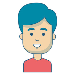 young man model avatar character vector illustration design
