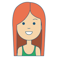 beautiful and young woman character vector illustration design