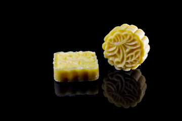Mung Bean Cookies, Traditional Chinese moon cake.