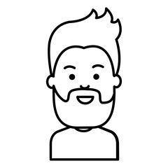 Fototapeta premium young man model avatar character vector illustration design