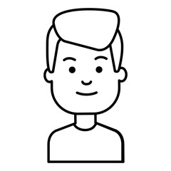 young man model avatar character vector illustration design