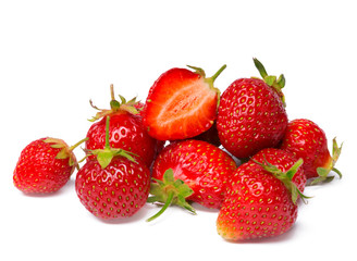 Strawberry isolated on white background. close up
