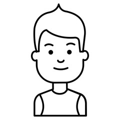 young man model avatar character vector illustration design