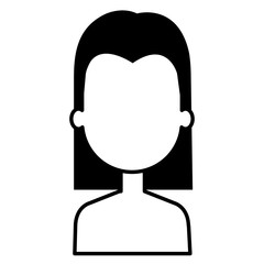 beautiful and young woman shirtless character vector illustration design