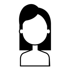 beautiful and young woman shirtless character vector illustration design