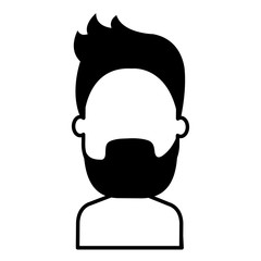 young man shirtless avatar character vector illustration design