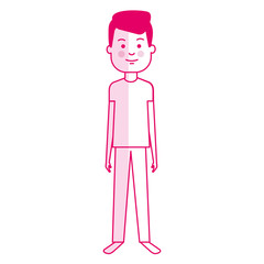 young man model avatar character vector illustration design