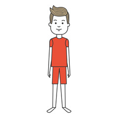 young man model avatar character vector illustration design
