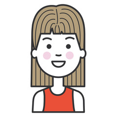 beautiful and young woman character vector illustration design