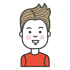 young man model avatar character vector illustration design