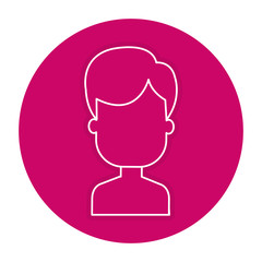 young man shirtless avatar character vector illustration design