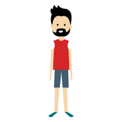 young man model avatar character vector illustration design