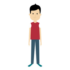 young man model avatar character vector illustration design