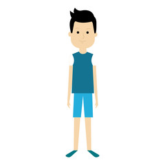 young man model avatar character vector illustration design
