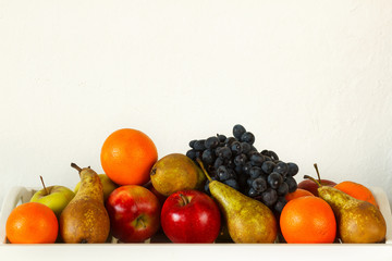 various whole fruits