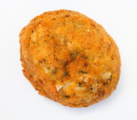 vegetable stuffed rice ball arancini on plate