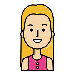 beautiful and young woman character vector illustration design