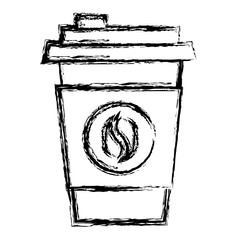 coffee cup plastic isolated icon vector illustration design