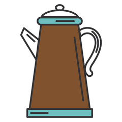 kitchen kettle isolated icon vector illustration design