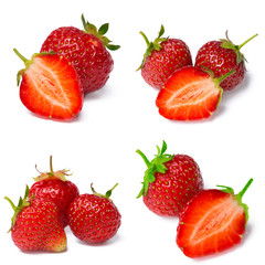 Strawberry isolated on white background. close up