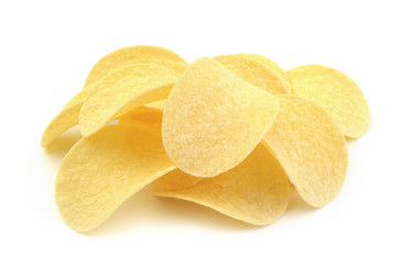 Potato chips isolated