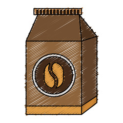 coffee bag product icon vector illustration design