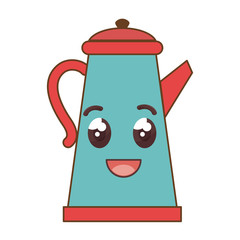 kitchen kettle kawai character vector illustration design