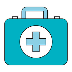 Fototapeta premium medical kit isolated icon vector illustration design