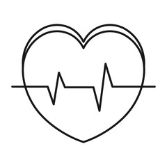 heart cardiology isolated icon vector illustration design