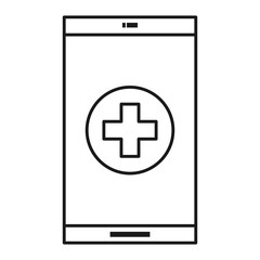 Obraz premium smartphone device with medical app vector illustration design