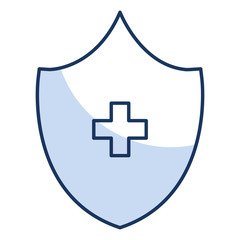 Fototapeta premium shield with cross icon vector illustration design