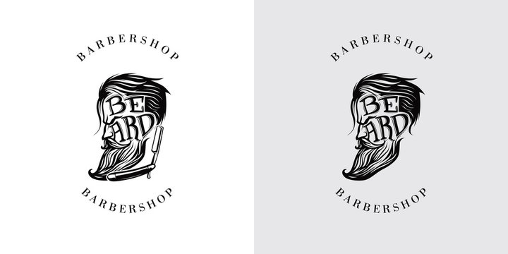 beard letter logo