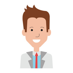 businessman avatar character icon vector illustration design