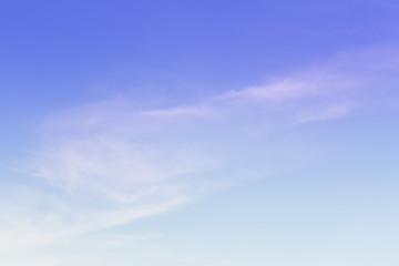 Hot weather, clouds look colorful before sunset.