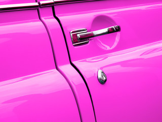 Old retro car on exhibition