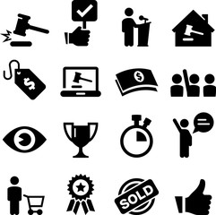 Auction Icons - Black Series