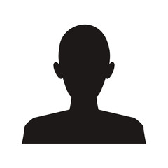 silhouette man avatar people icon